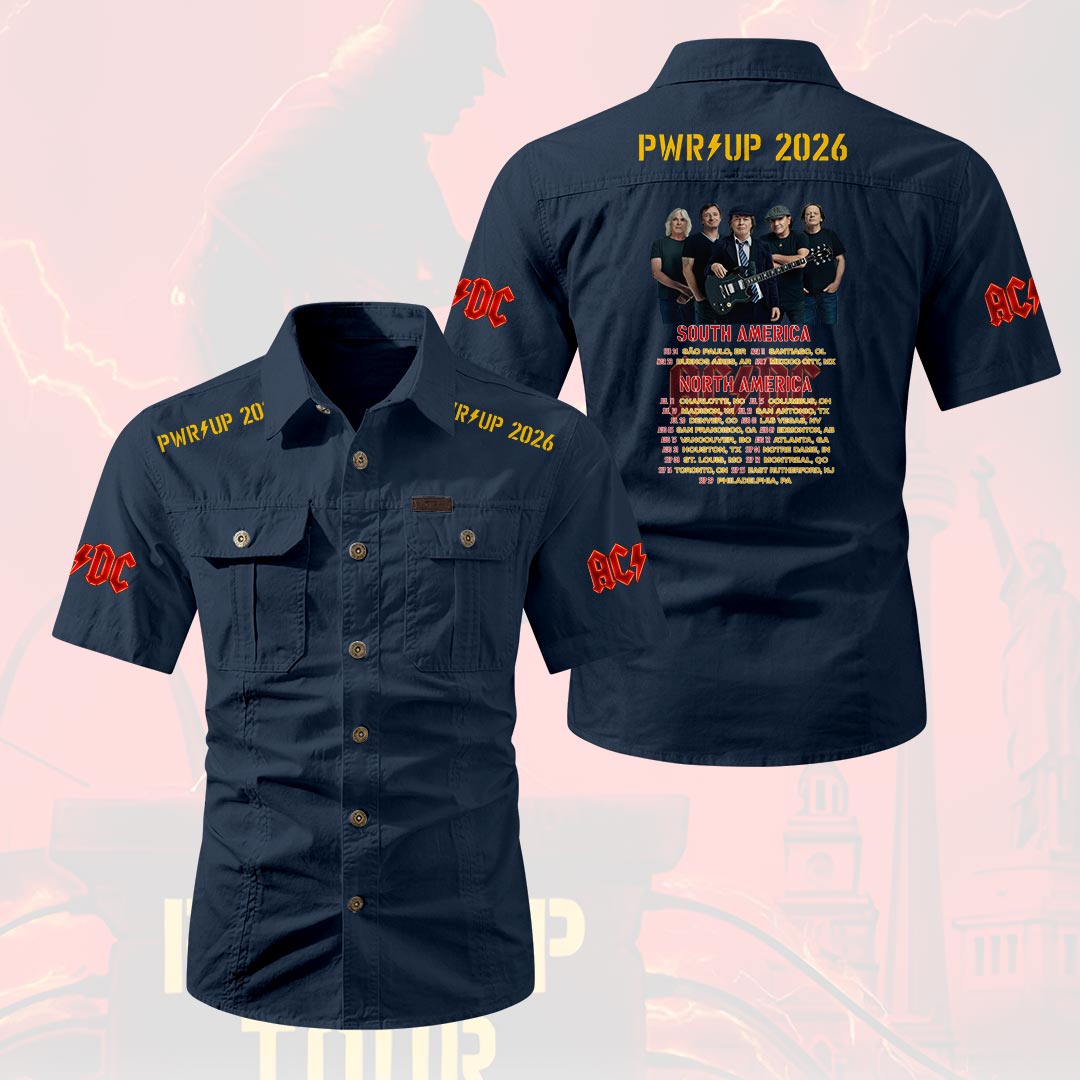 AC/DC World Tour 2026 2D Short Sleeve Mechanic Shirt – HOATT20165