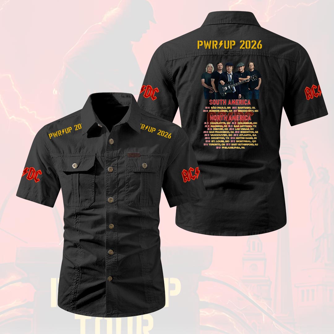 AC/DC World Tour 2026 2D Short Sleeve Mechanic Shirt – HOATT20165