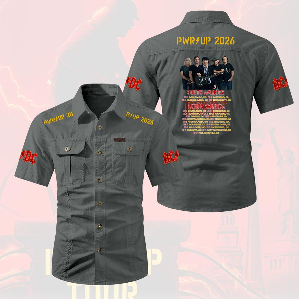AC/DC World Tour 2026 2D Short Sleeve Mechanic Shirt – HOATT20165