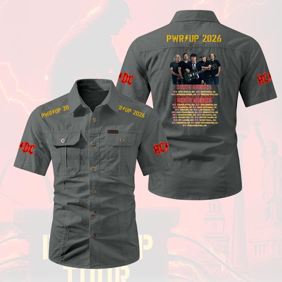 AC/DC World Tour 2026 2D Short Sleeve Mechanic Shirt – HOATT20165