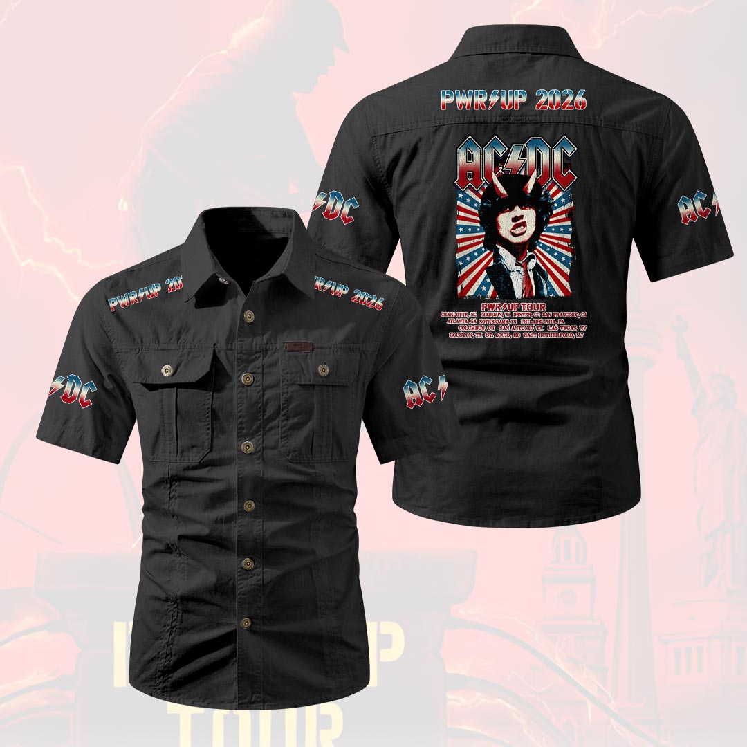 AC/DC World Tour 2026 2D Short Sleeve Mechanic Shirt – HOATT20166