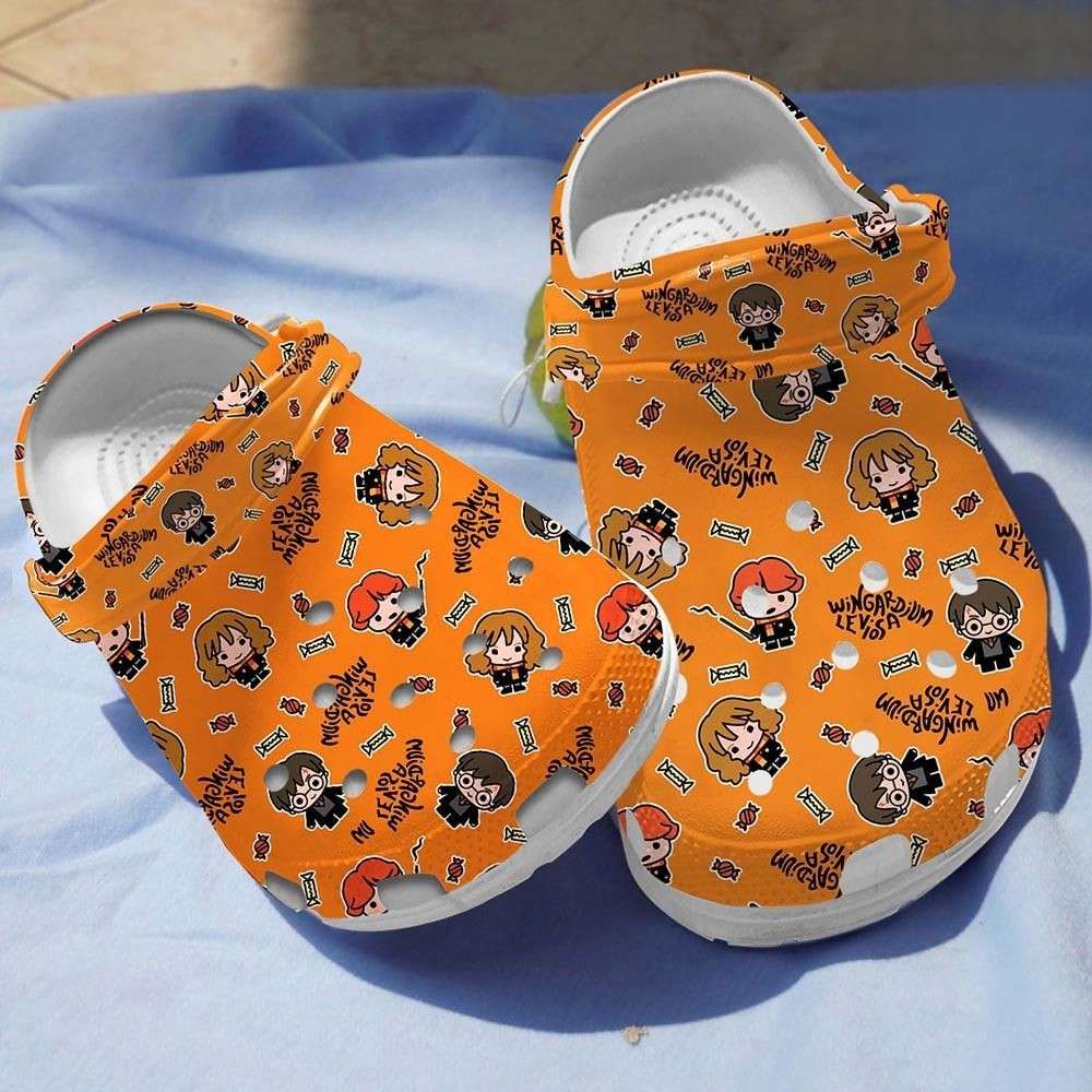 HP Chibi Pattern Orange Harry Potter Crocs