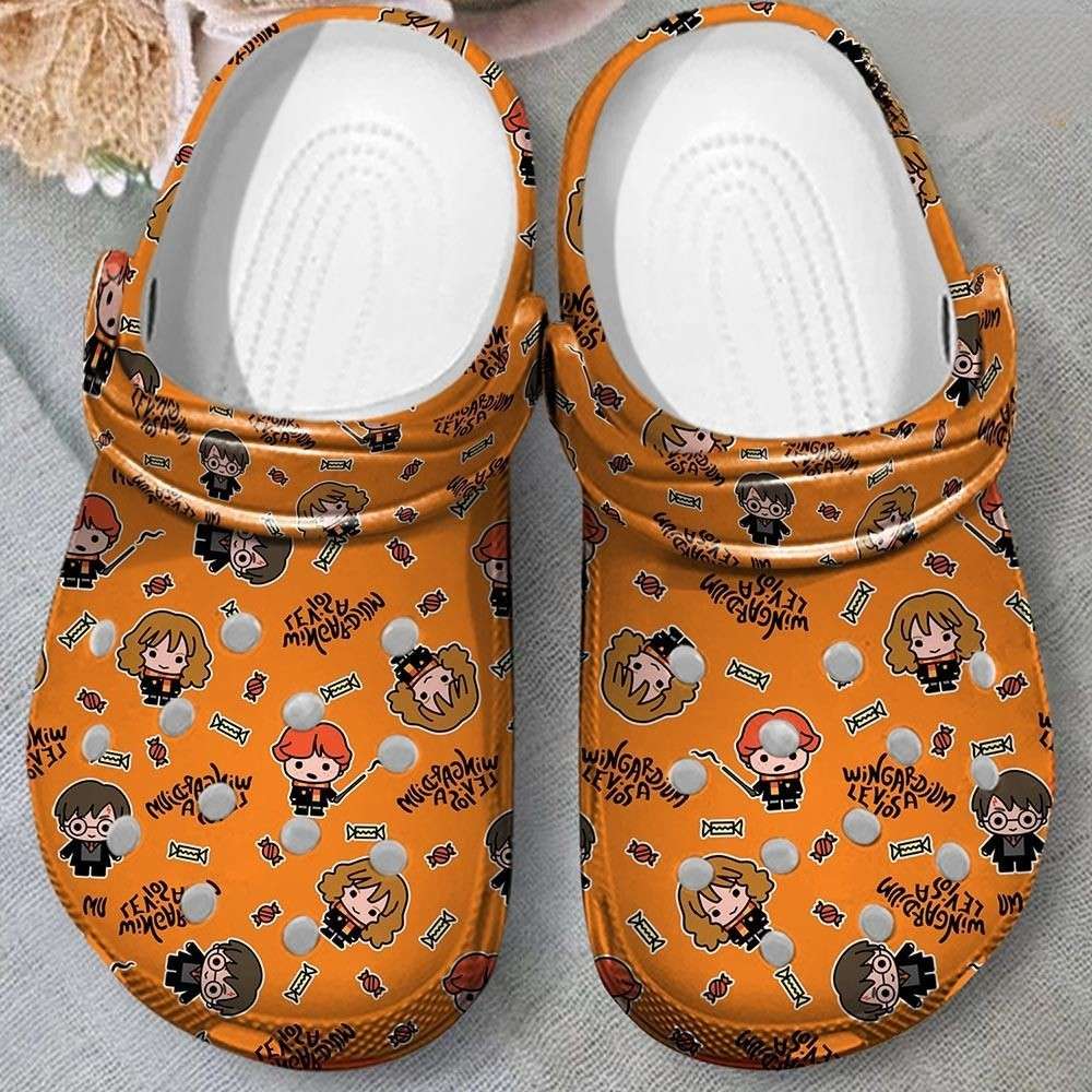 HP Chibi Pattern Orange Harry Potter Crocs