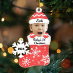 Custom Photo Baby’s 1st Christmas - Personalized Cutout Acrylic Ornament