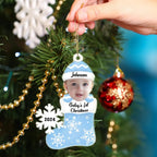 Custom Photo Baby’s 1st Christmas - Personalized Cutout Acrylic Ornament