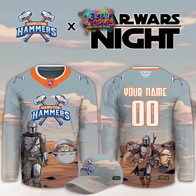 Hamilton Hammers 2026 Star Wars Night Limited Edition Hockey Jersey