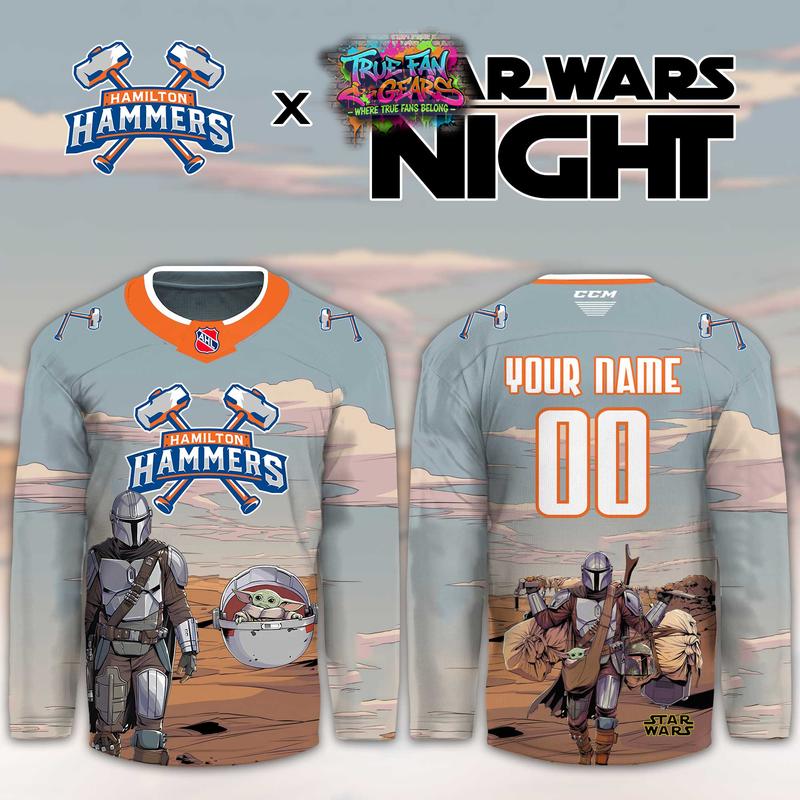 Hamilton Hammers 2026 Star Wars Night Limited Edition Hockey Jersey