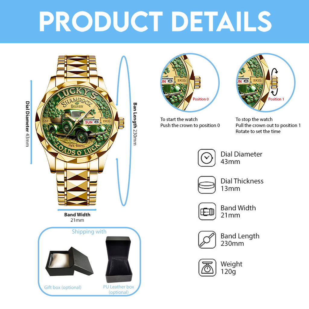 Happy St. Patrick's Day Alloy Luxury Quartz Watch – TANTN20185