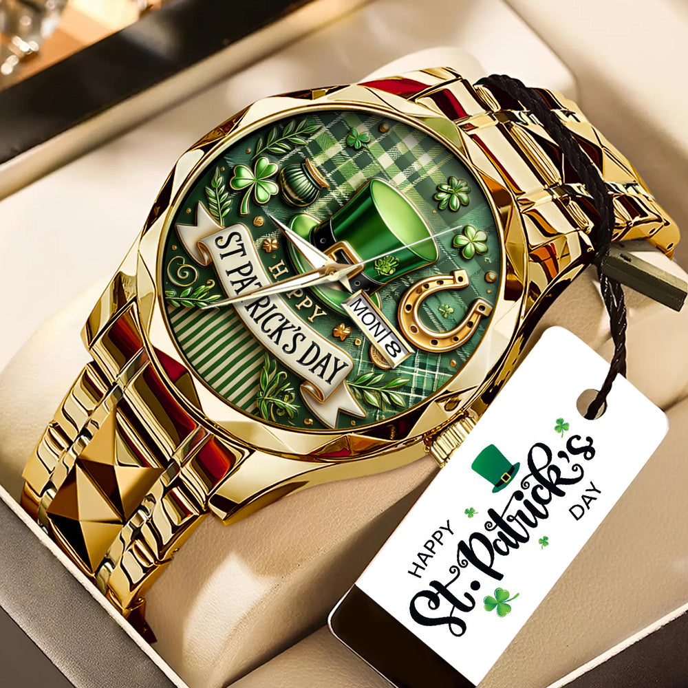 Happy St. Patrick's Day Alloy Luxury Quartz Watch – TANTN20187