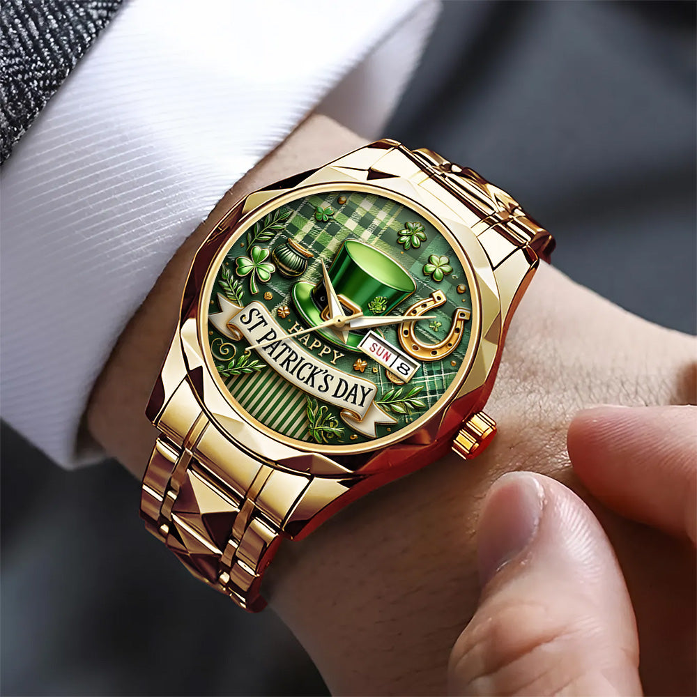 Happy St. Patrick's Day Alloy Luxury Quartz Watch – TANTN20187