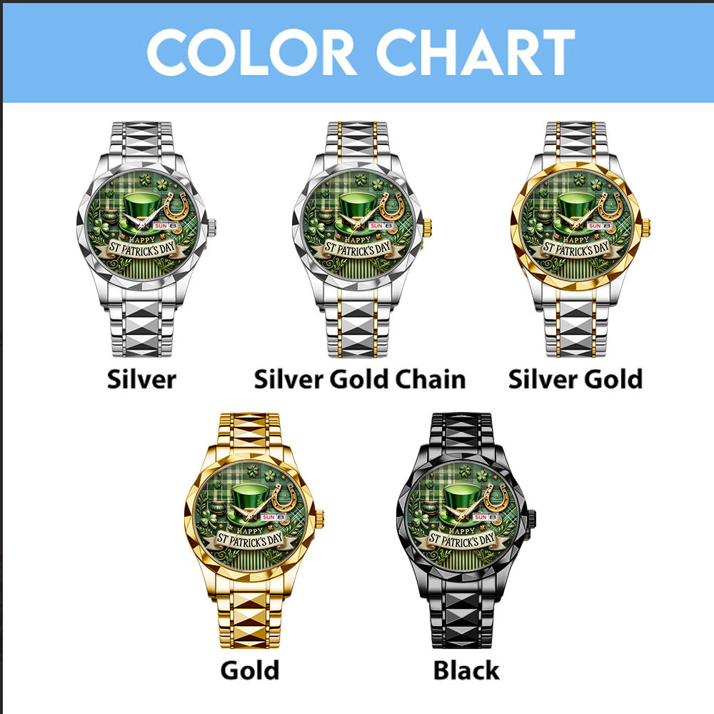Happy St. Patrick's Day Alloy Luxury Quartz Watch – TANTN20187