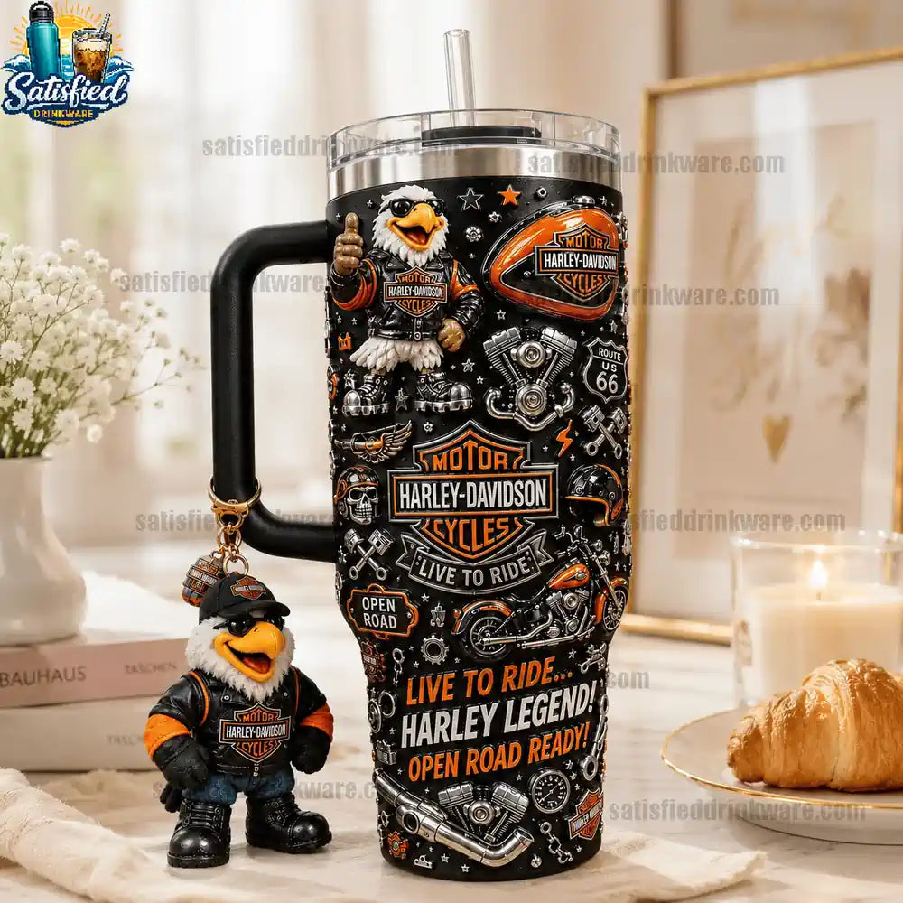 Harley-Davidson Live To Ride Harley Legend Open Road Ready Tumbler with Handle