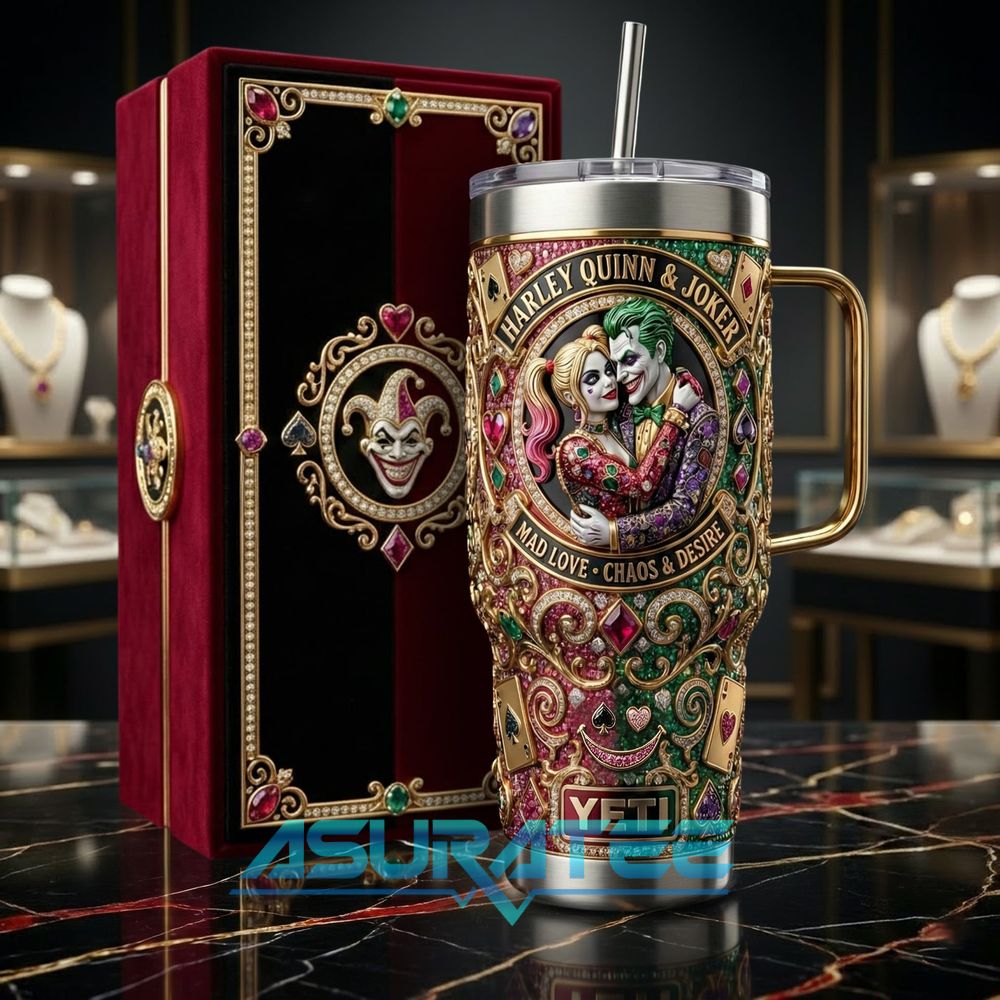 Harley Quinn & Joker Mad Love Special YETI Tumbler