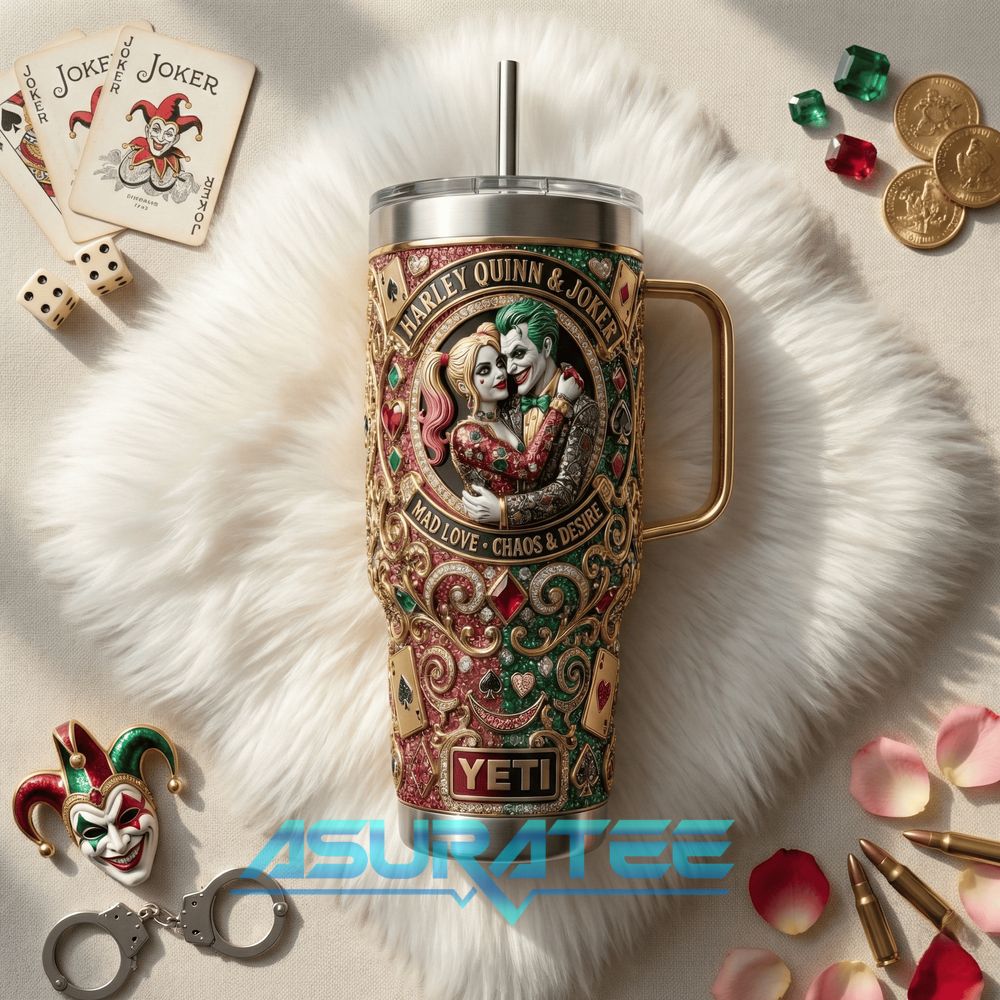 Harley Quinn & Joker Mad Love Special YETI Tumbler