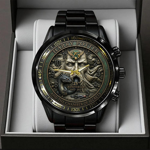 Harry Potter and The Chamber of Secrets 25th Anniversary Black Stainless Steel Watch - TMTHU8930