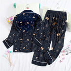 Harry Potter Satin Pajama Set with Piping – TMTHU8974