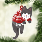 Have Yourself A Very Meowy Christmas Cat Lover - Custom Shaped Acrylic Ornament - Christmas Gift for Cat Lovers, Pet Lovers, Cat Mom, Cat Dad
