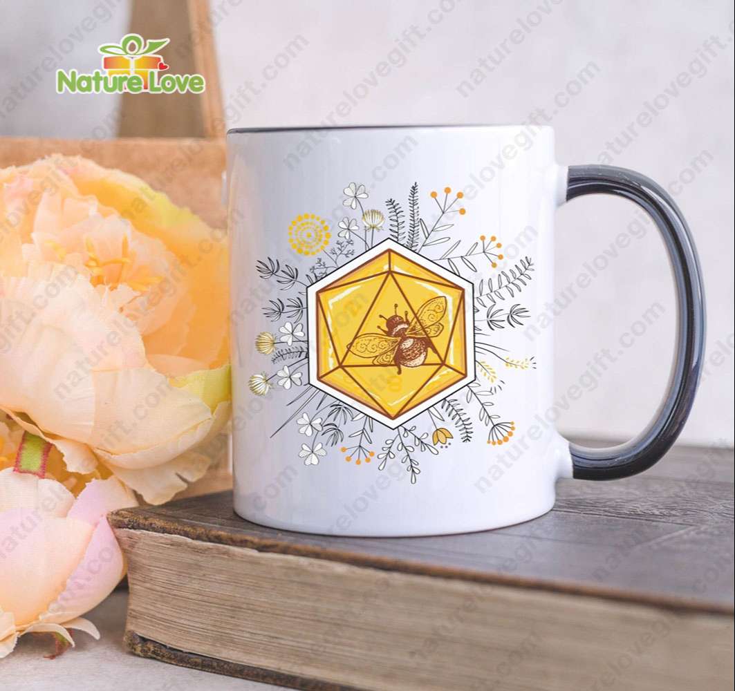 Hello Honey Bee Dice Mug DnD Dungeons and Dragons Gift