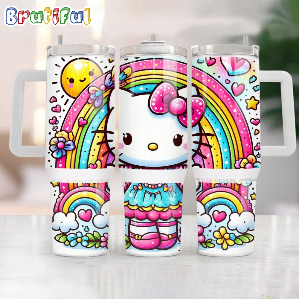 Hello Kitty Sanrio Cartoon Tumbler, Hello Kitty Tumbler, Hello Kitty Tumbler Stanley 40oz