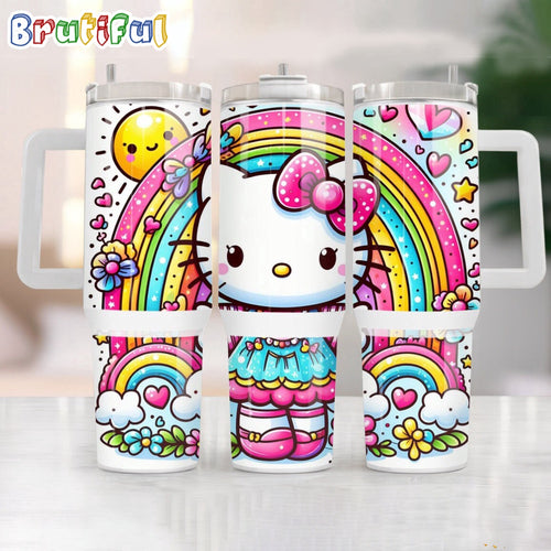 Hello Kitty Sanrio Cartoon Tumbler, Hello Kitty Tumbler, Hello Kitty Tumbler Stanley 40oz