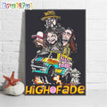 High Fade Music Band Uk Tour 2024 Wall Art Poster Canvas