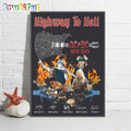 Highway To Hell ACDC 1974-2024 World Tour ACDC PWR Up Tour 2024 Poster Canvas