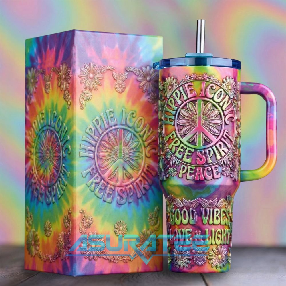 Hippie Iconic Free Spirit Peace Limited Edition YETI Tumbler