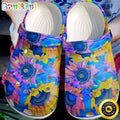 Hippie Sunflower Classic Clogs Shoes