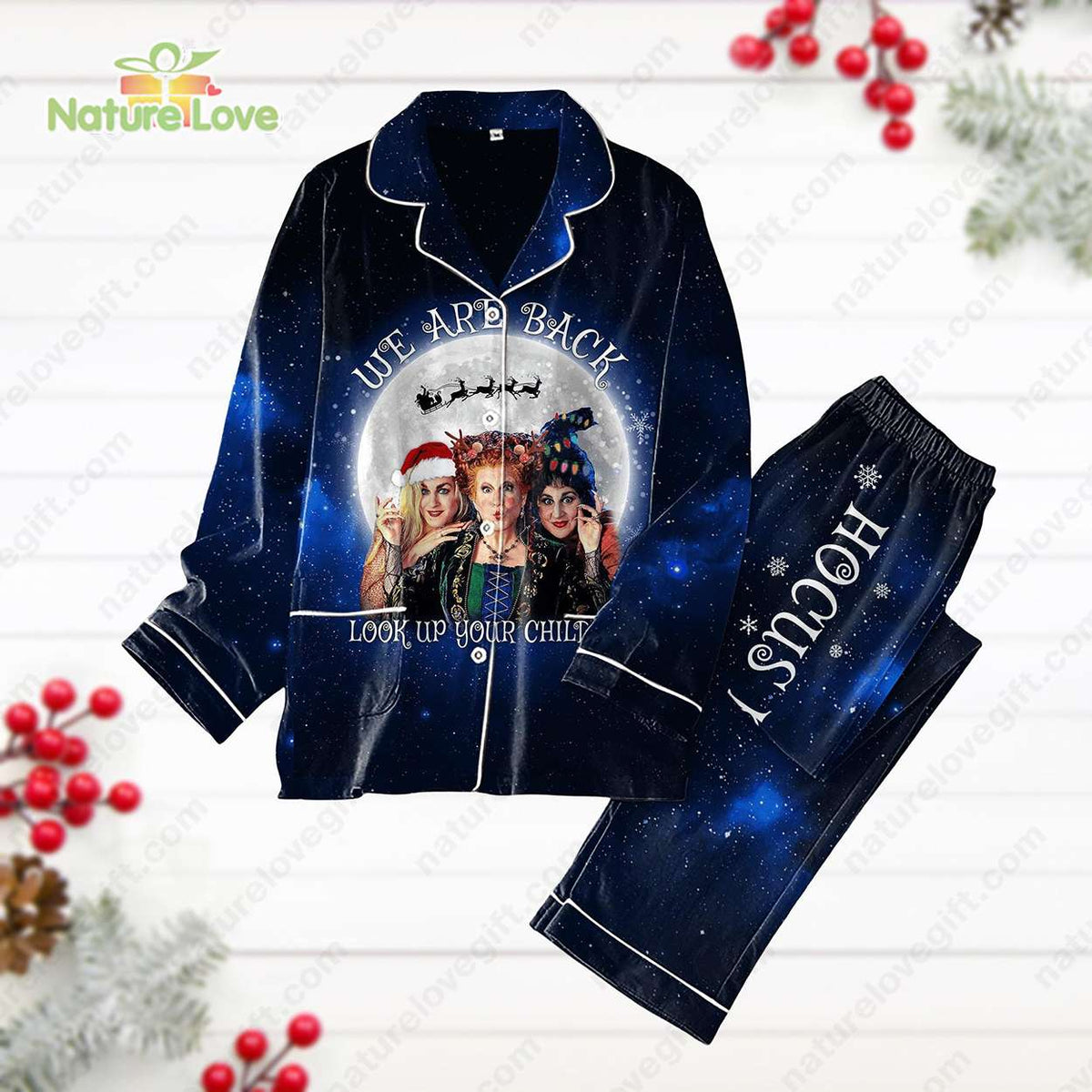Hocus Pocus Pajamas Set Sanderson Sisters Disney Witches Pjs