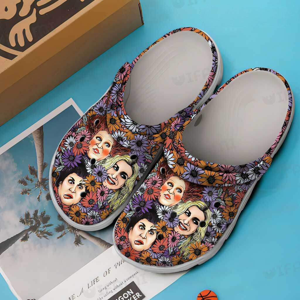 Hocus Pocus Witches Sanderson Sisters Floral Crocs