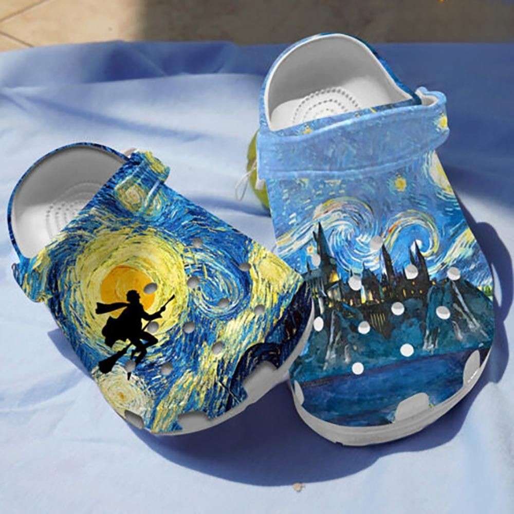 Hogwarts Art Magic Broom Harry Potter Crocs