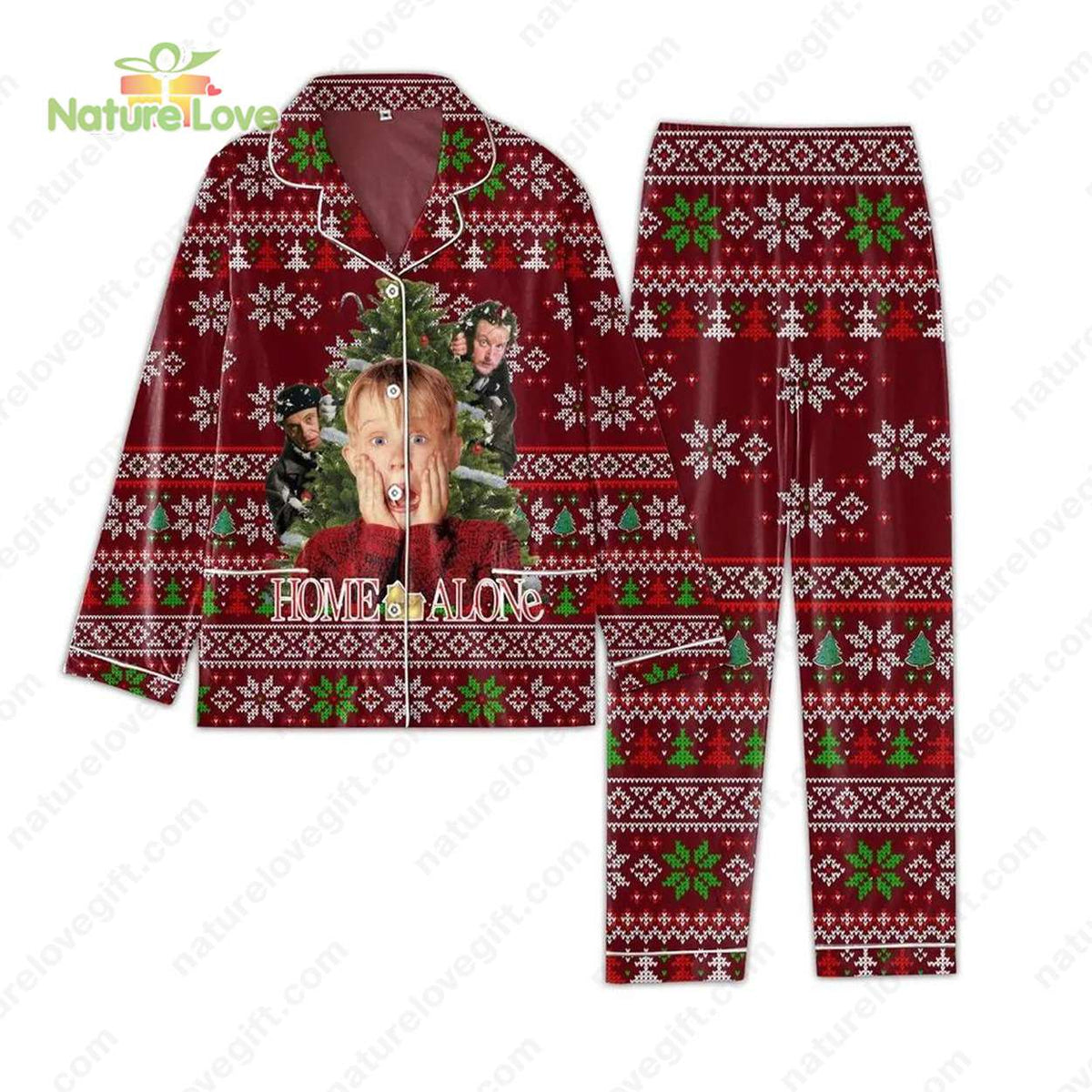 Home Alone Christmas Tree and Movie Pajamas Set