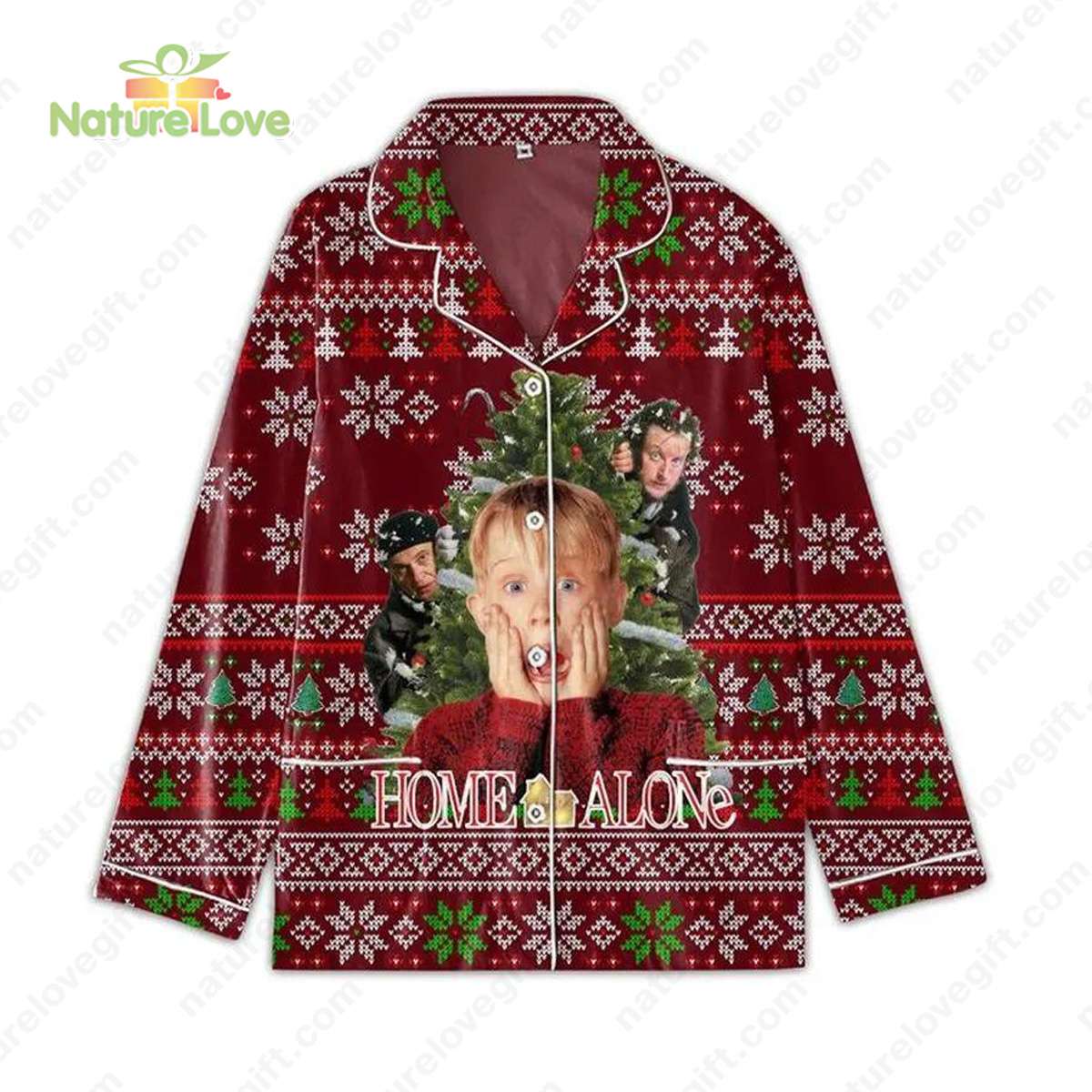 Home Alone Christmas Tree and Movie Pajamas Set