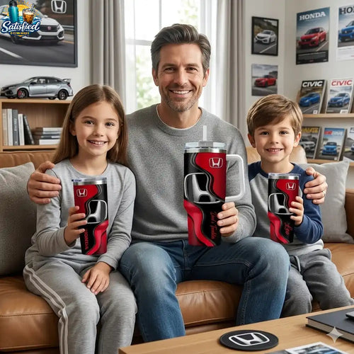 Honda Stainless Steel Tumbler With Handle