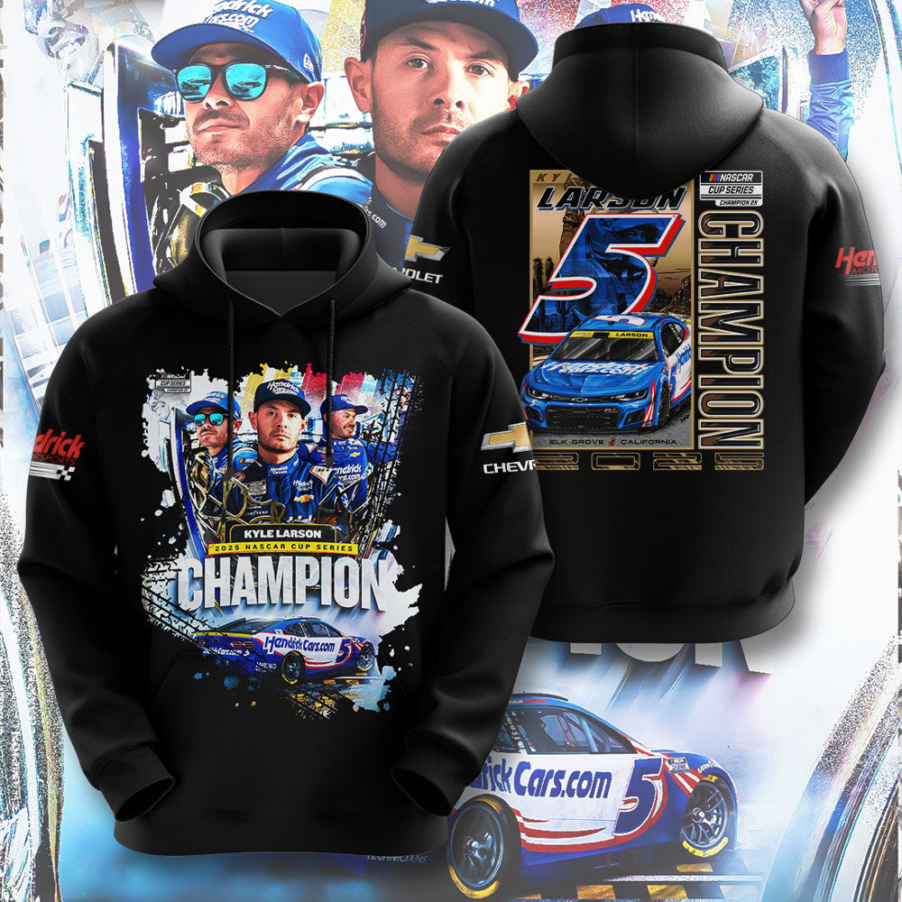 Kyle Larson 2025 NASCAR Cup Series Champions 3D Apparel – TMTHU1879