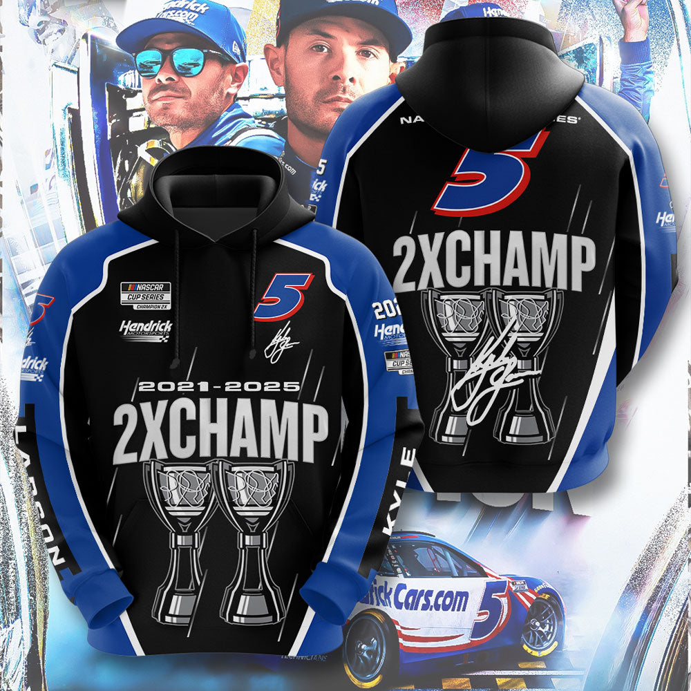 Kyle Larson Nascar Cup Series Champions 3D Apparel – TMTHU1966