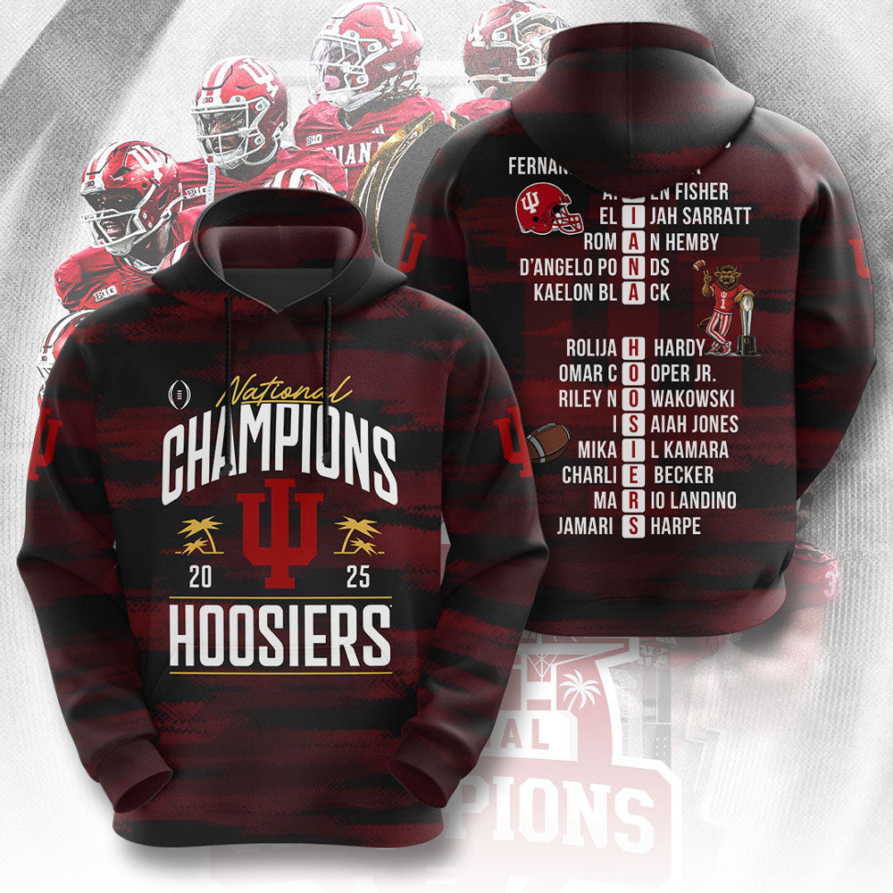 Indiana Hoosiers Football 3D Apparel – TMTHU3442