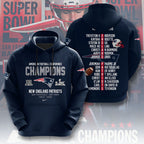 New England Patriots 2025 AFC Champions 3D Apparel – TMTHU3451