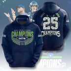 Seattle Seahawks 2025 NFC Champions 3D Apparel – TMTHU3478