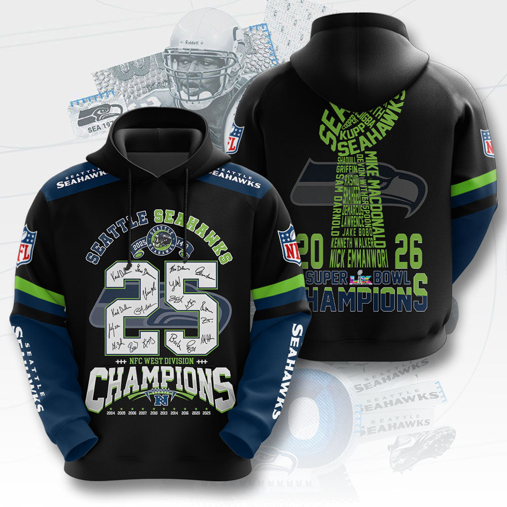 Seattle Seahawks 3D Apparel – TMTHU3716