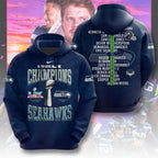 Seattle Seahawks 2025 Super Bowl LX Champions 3D Apparel – TMTHU3882