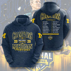 Michigan Wolverines 2026 NCAA Men's Basketball National Champs 3D Apparel – TMTHU5023
