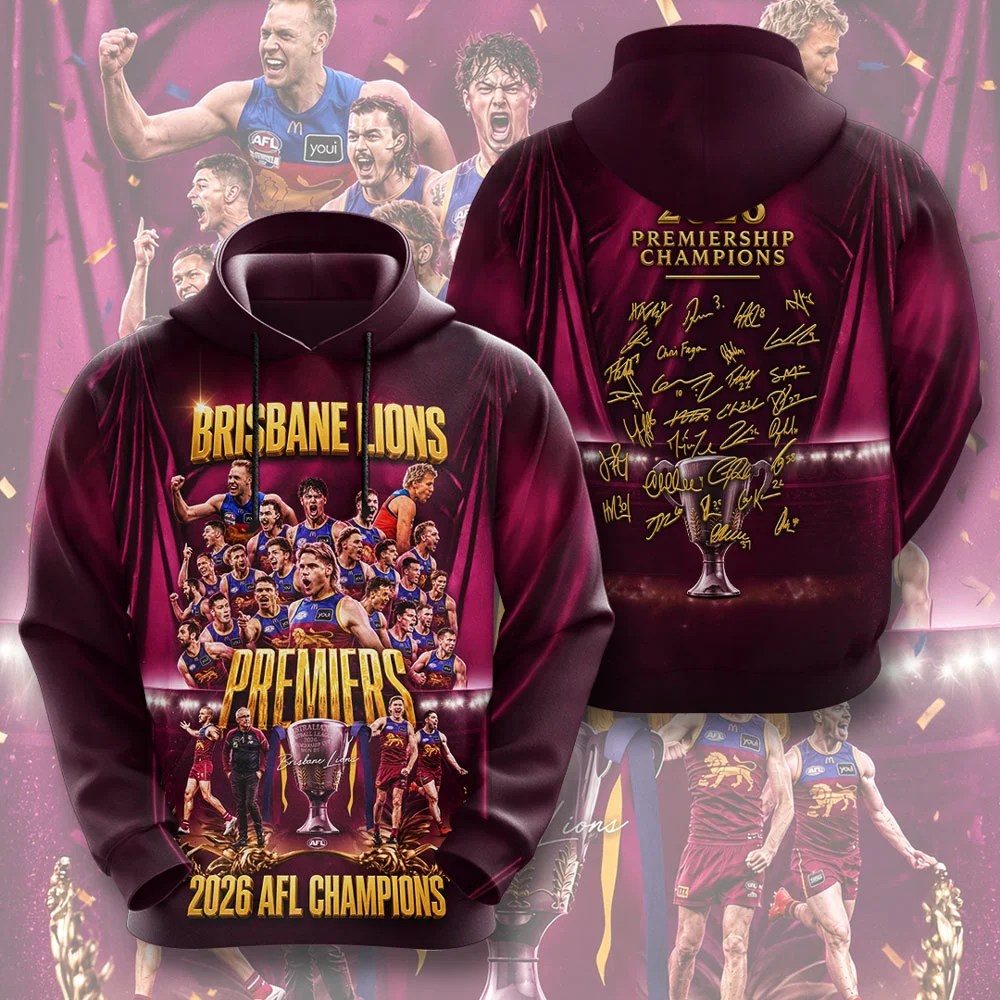 Brisbane Lions 2026 AFL Premiers 3D Apparel – TMTHU9584
