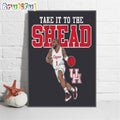 Houston Cougars Basketball Jamal Shead Take It To The Shead Wall Art Poster Canvas