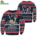 Houston Texans Merrykissmyass Funny Santa Claus Christmas Ugly Sweater
