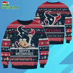 Houston Texans Merrykissmyass Funny Santa Claus Christmas Ugly Sweater