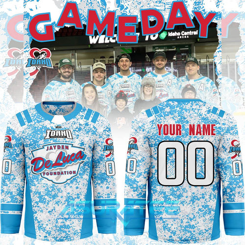 Idaho Steelheads x Jayden DeLuca Custom Name Hockey Jersey