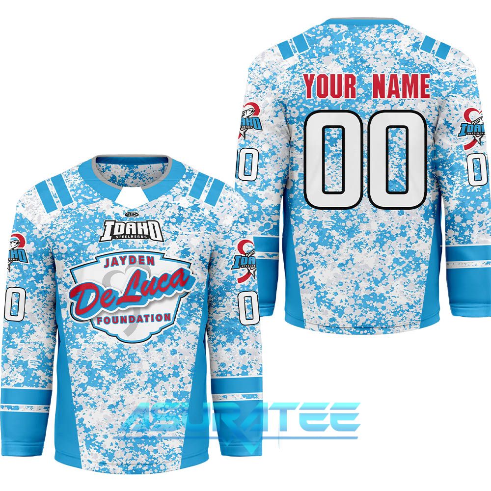 Idaho Steelheads x Jayden DeLuca Custom Name Hockey Jersey