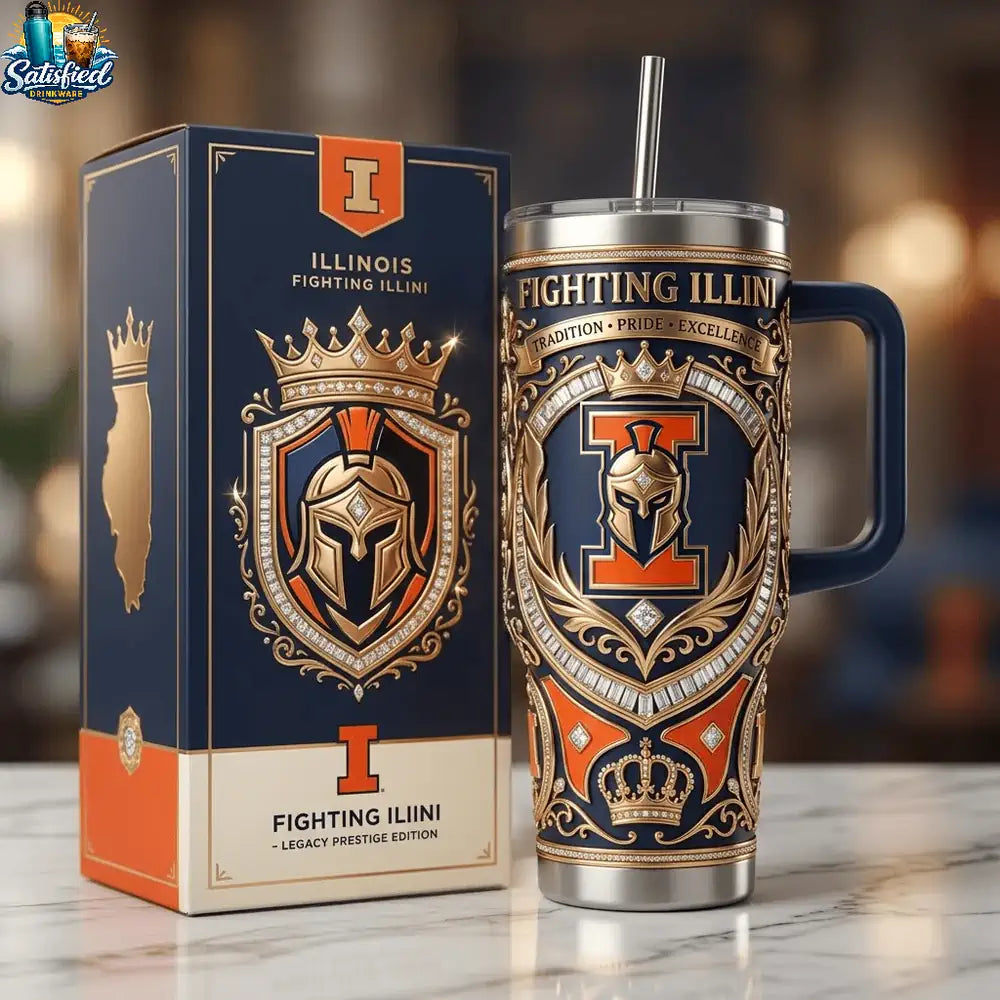 Illinois Fighting Illini 40oz Tumbler With Handle