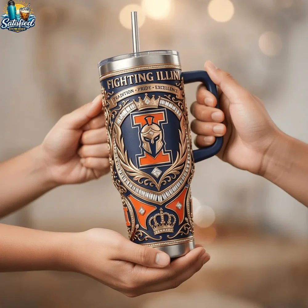 Illinois Fighting Illini 40oz Tumbler With Handle